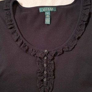 3x  *Host Pick * Soft, beautiful Ralph Lauren black cotton shirt.  NWOT
